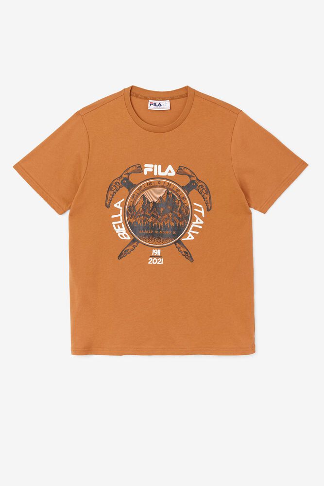 Fila T Skjorte Herre Oransje Enem 598401-SHK